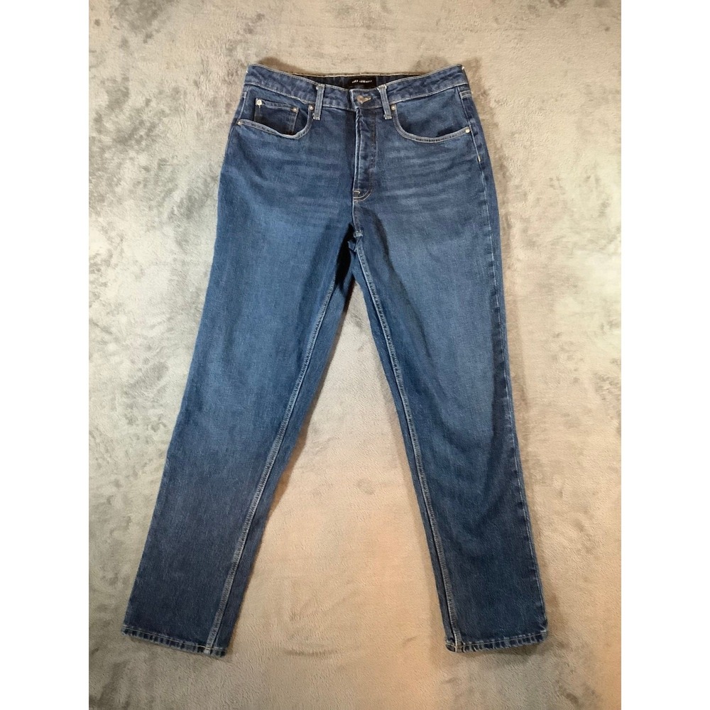 Free Assembly Women's High Rise Straight Jeans Blue Denim Size 12 Inseam 32